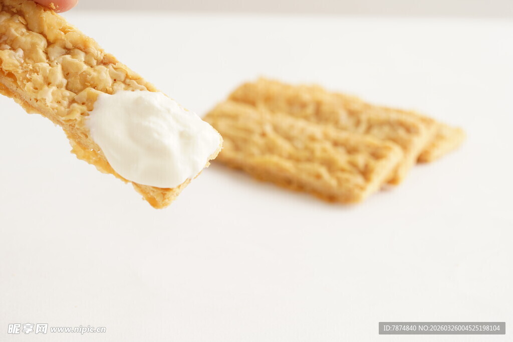 夹心威化饼干特写