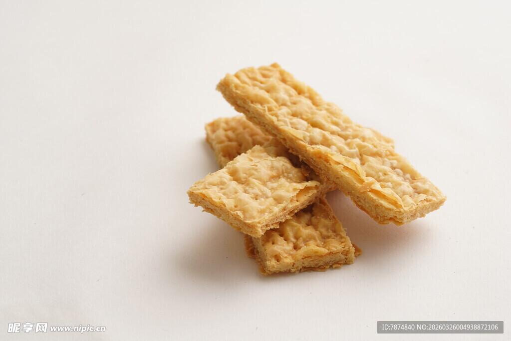 美味威化饼干特写