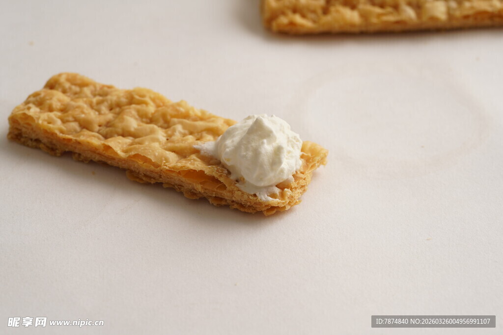 奶油夹心米饼特写