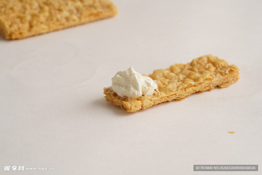奶油夹心威化饼干特写