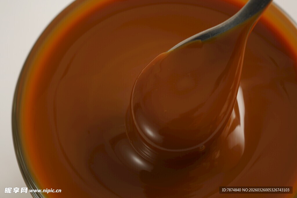 浓郁焦糖酱特写