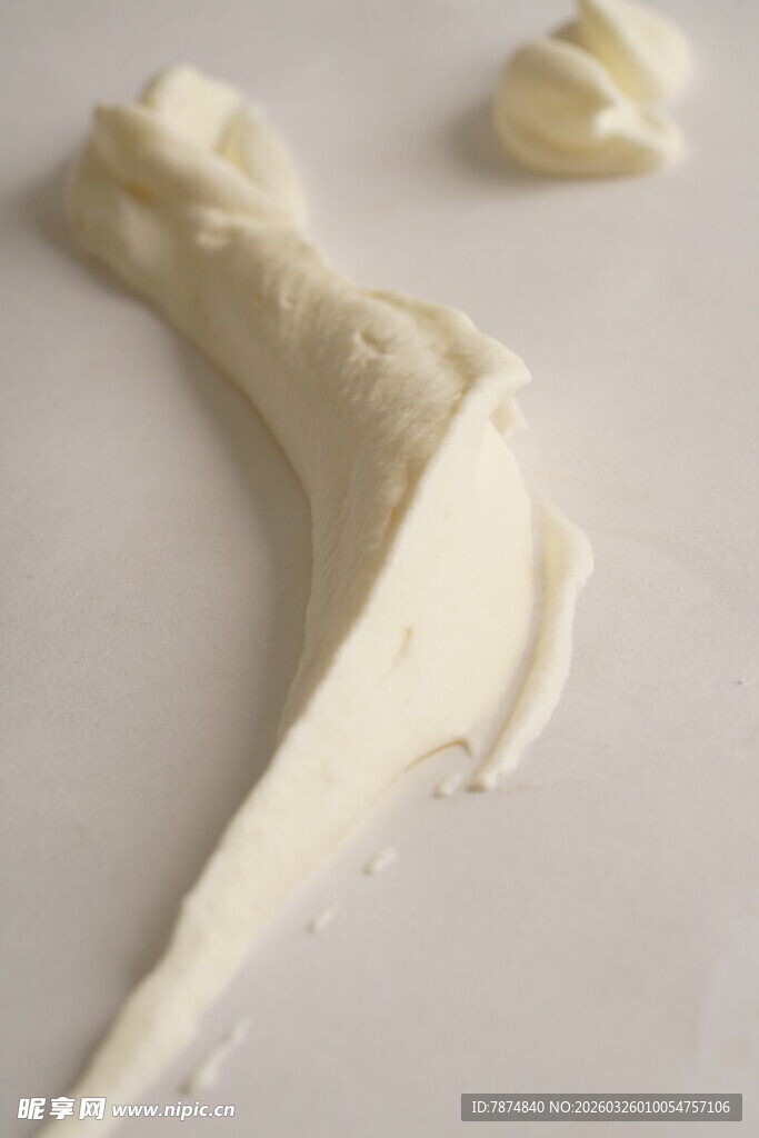 奶油裱花特写