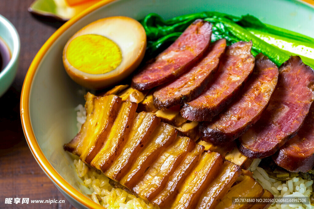 美味叉烧卤肉盖浇饭