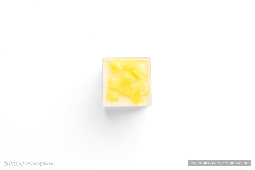 黄色果冻立方体