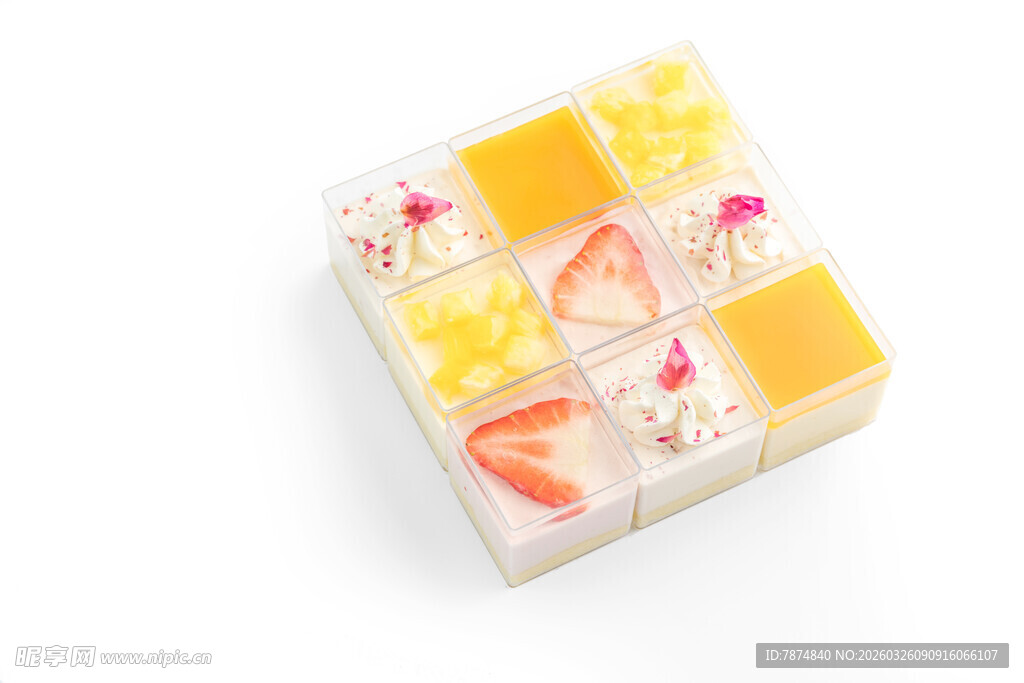 多彩水果果冻切块