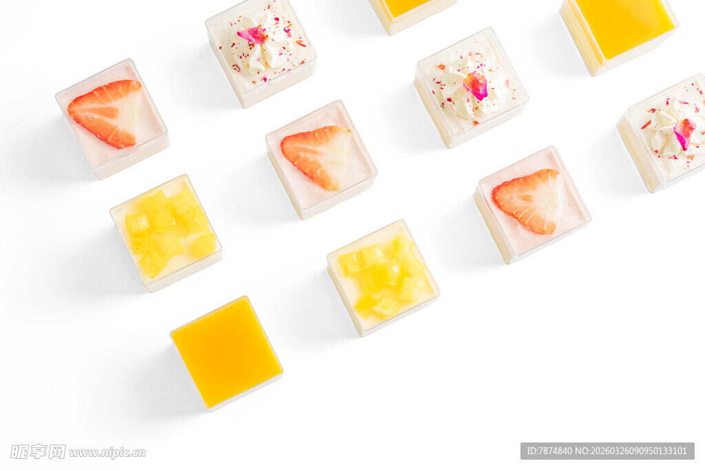多彩美味小方块甜点
