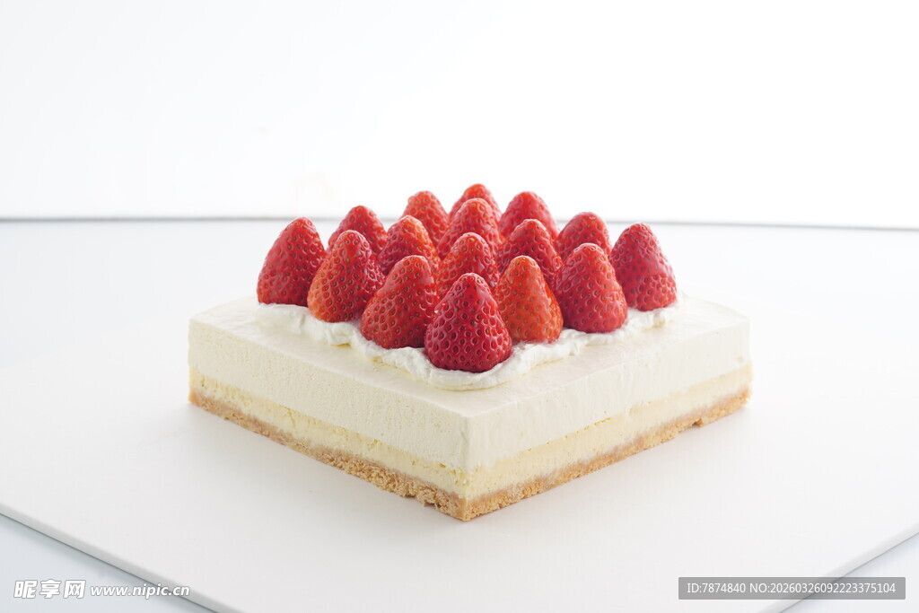 草莓芝士蛋糕特写