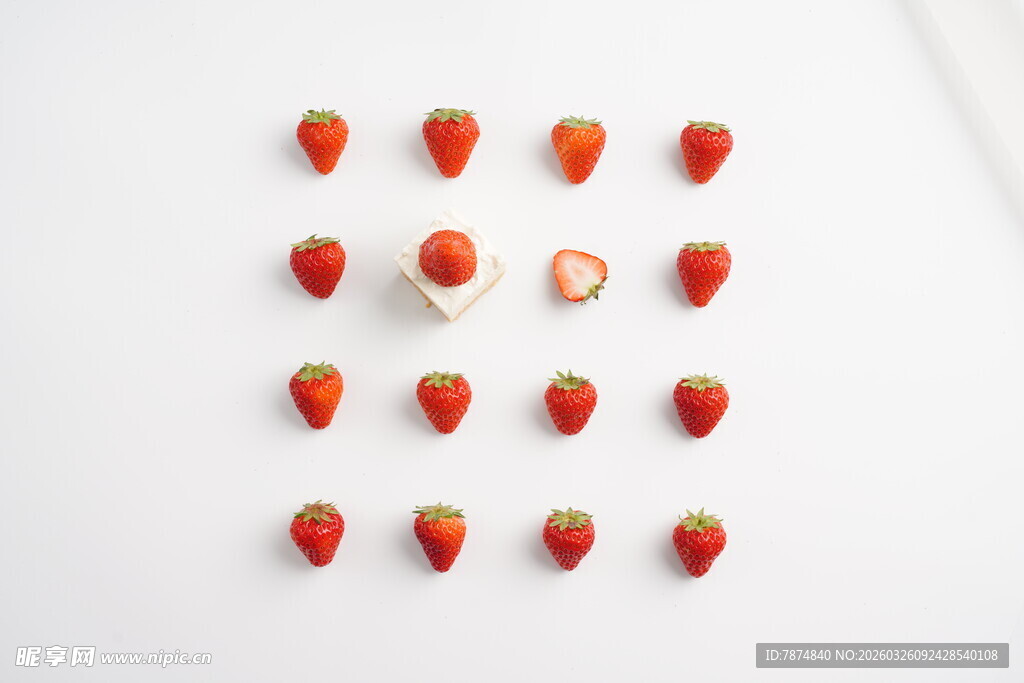 草莓排列造型图