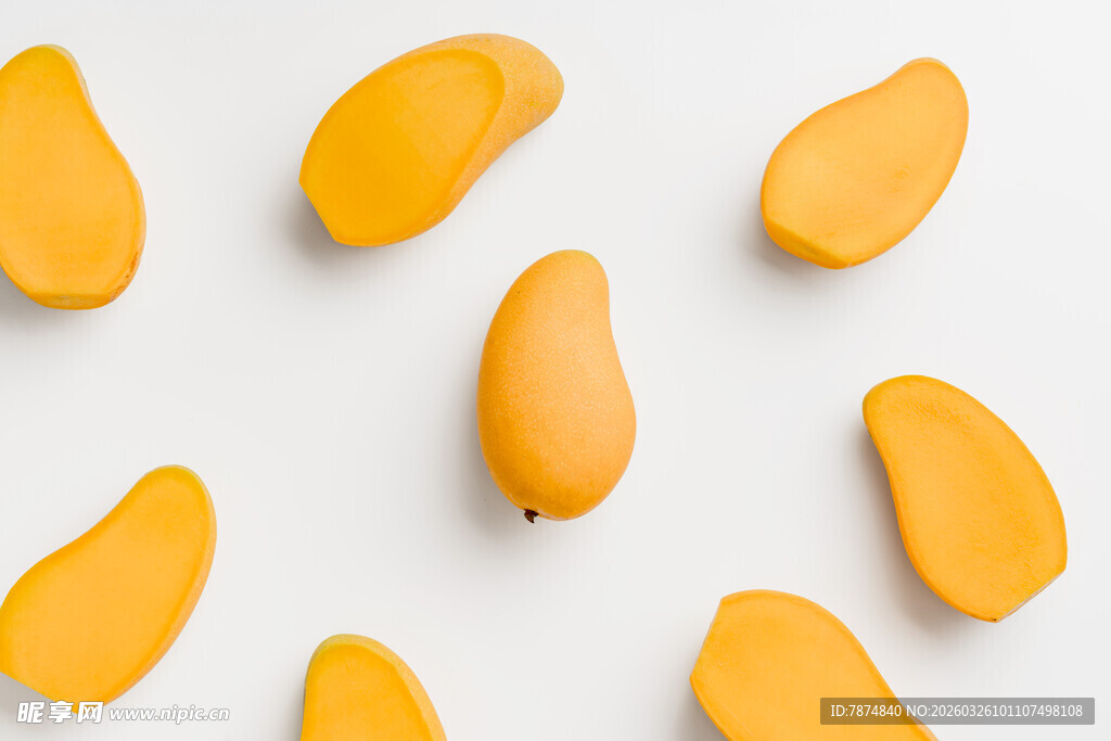 新鲜芒果切片展示