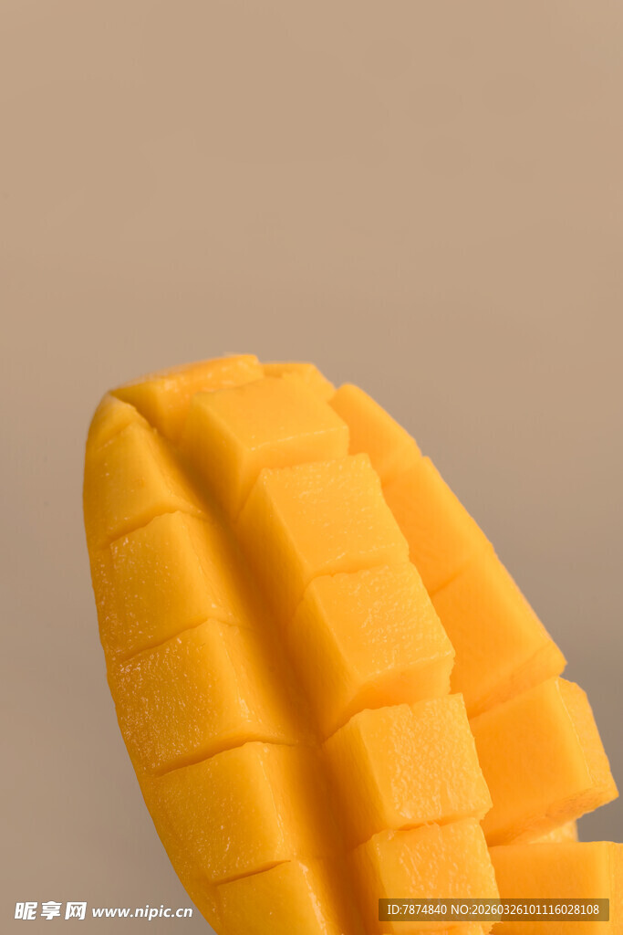 切块芒果特写