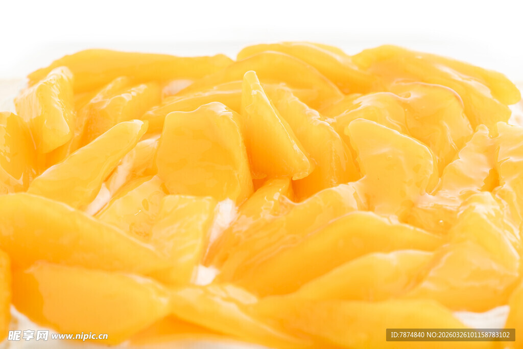 新鲜芒果果肉切片