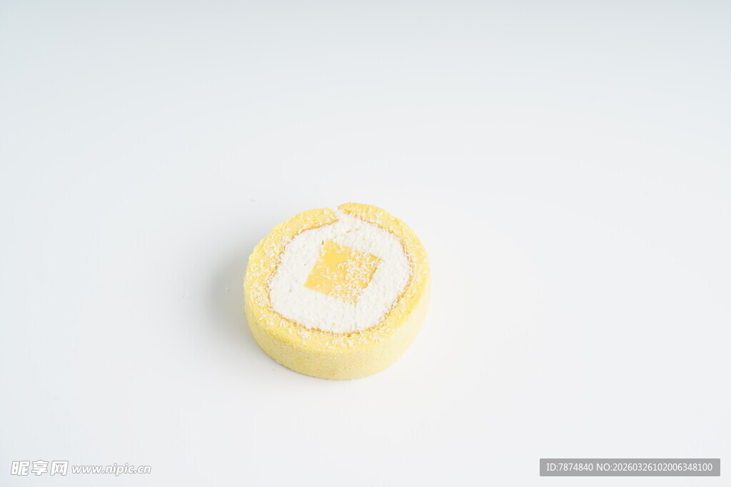 黄色夹心糖果特写