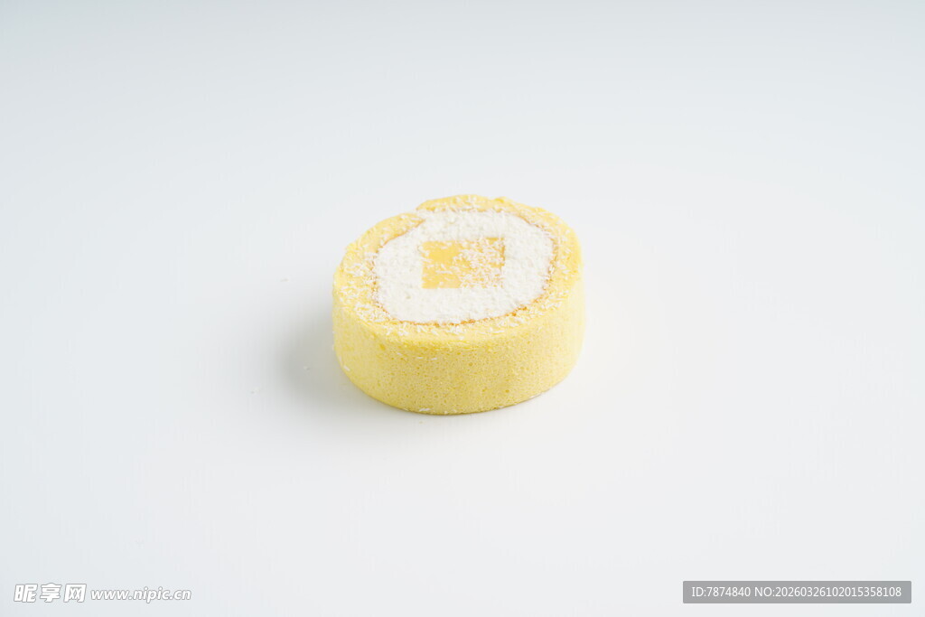 美味黄色蛋糕卷