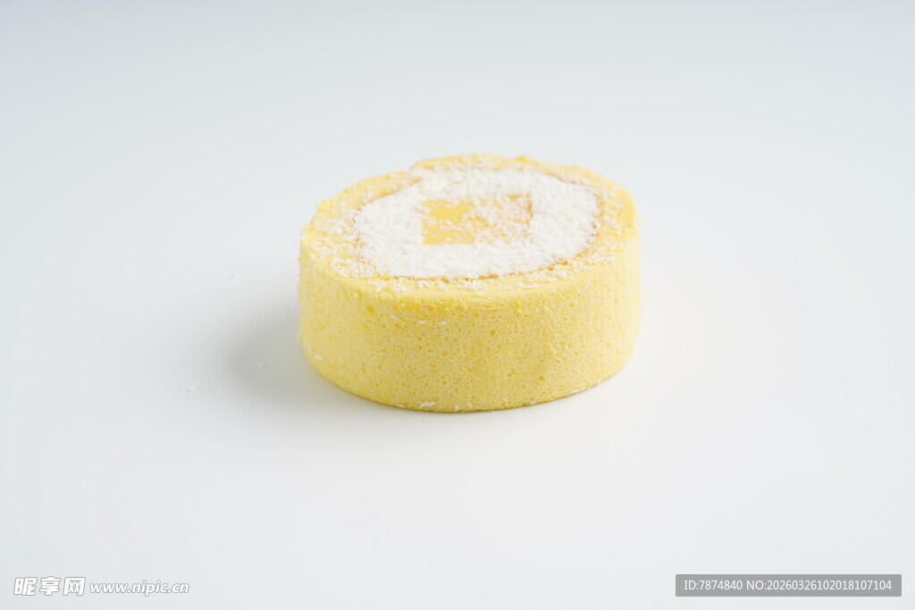 美味黄色蛋糕卷