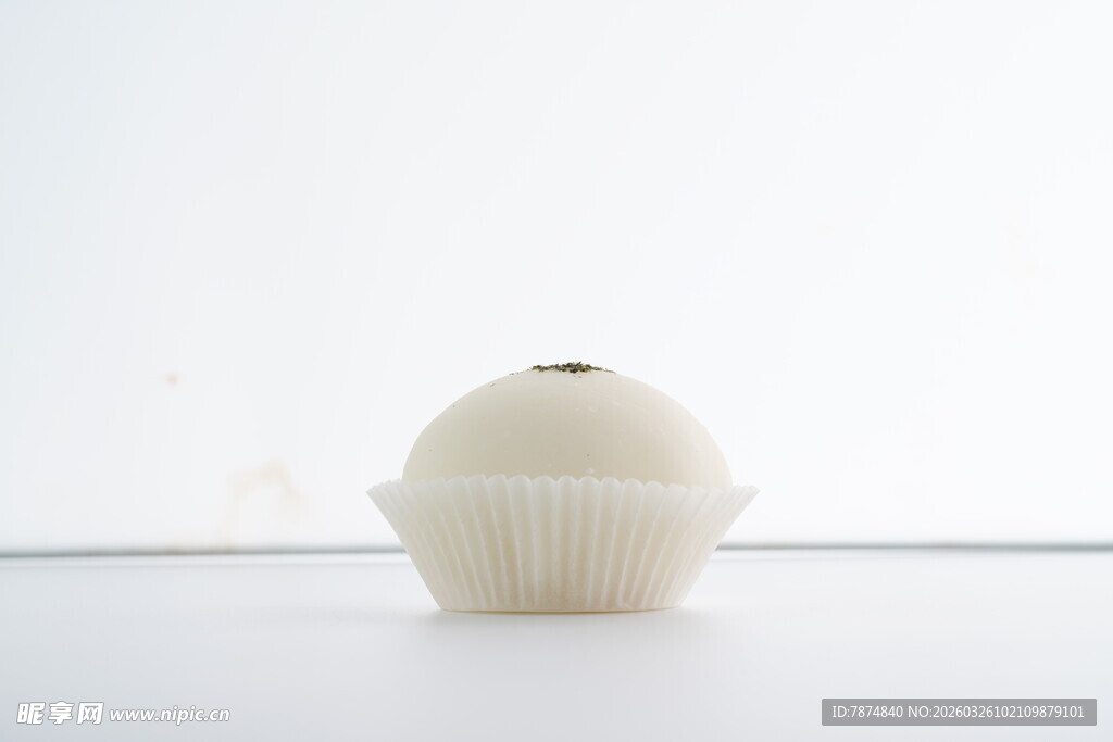 白色纸杯蛋糕特写
