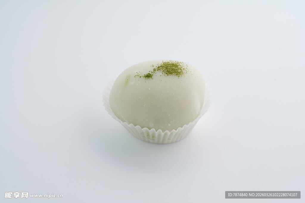 抹茶味白色小点心