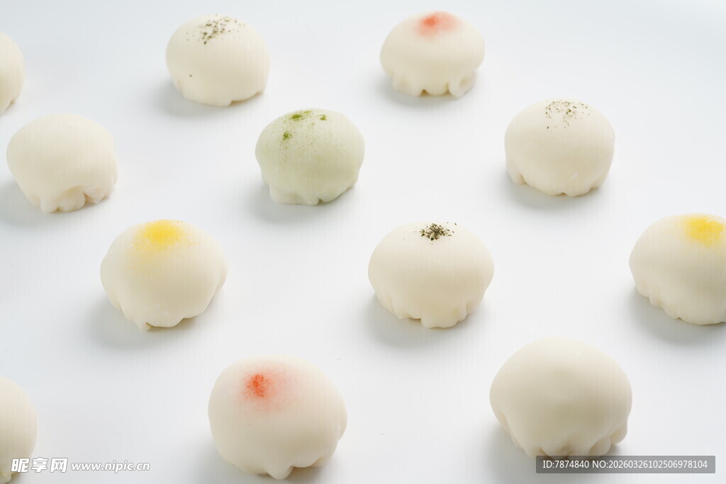 多彩馅料糯米小点心