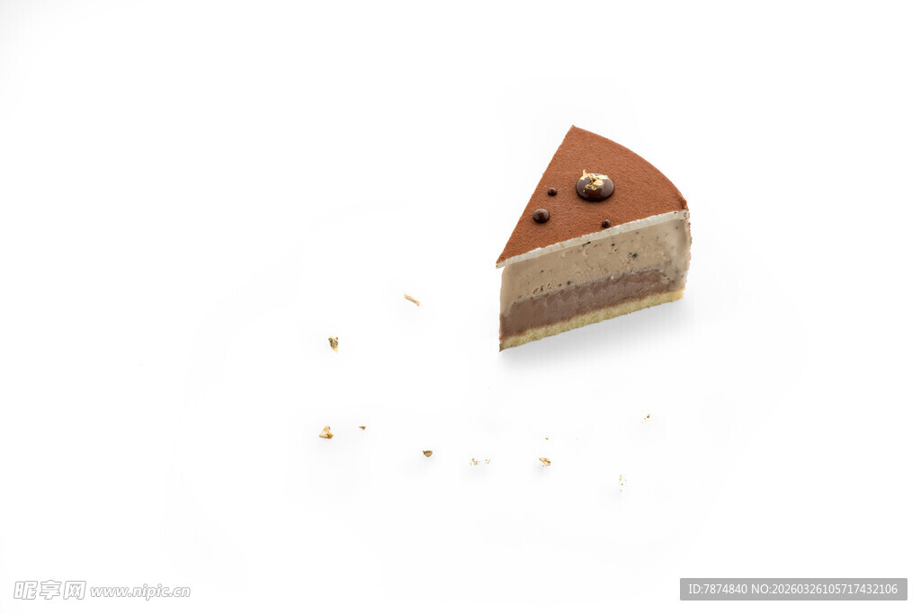 美味巧克力慕斯蛋糕一角