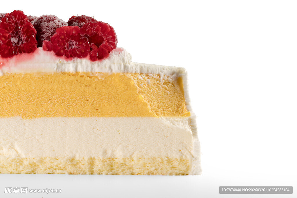 树莓芝士蛋糕切片