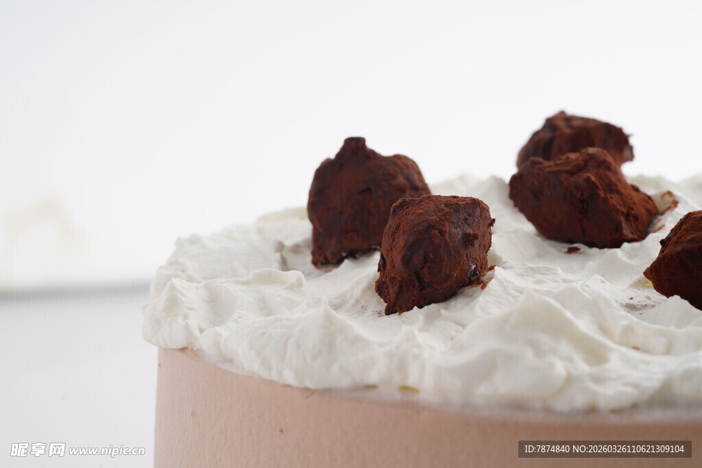 巧克力奶油蛋糕特写