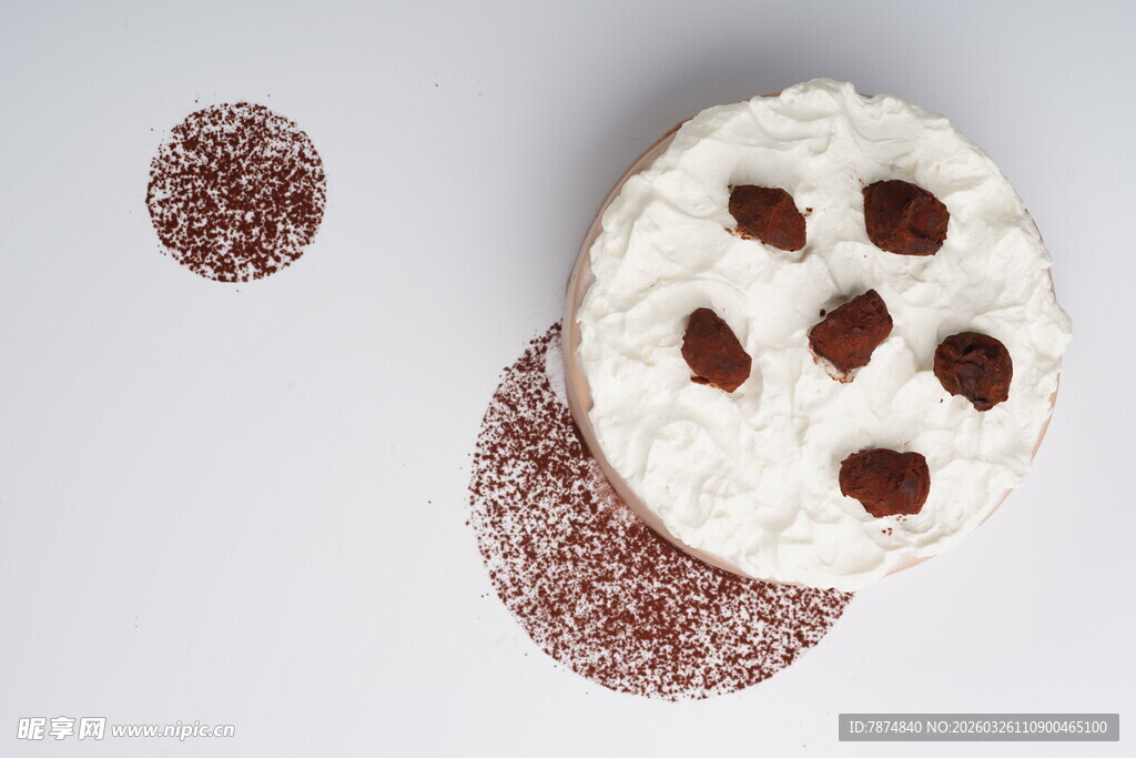 撒粉糕点 美味视觉享受