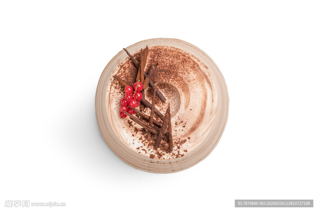 精致装饰的美味巧克力饮品