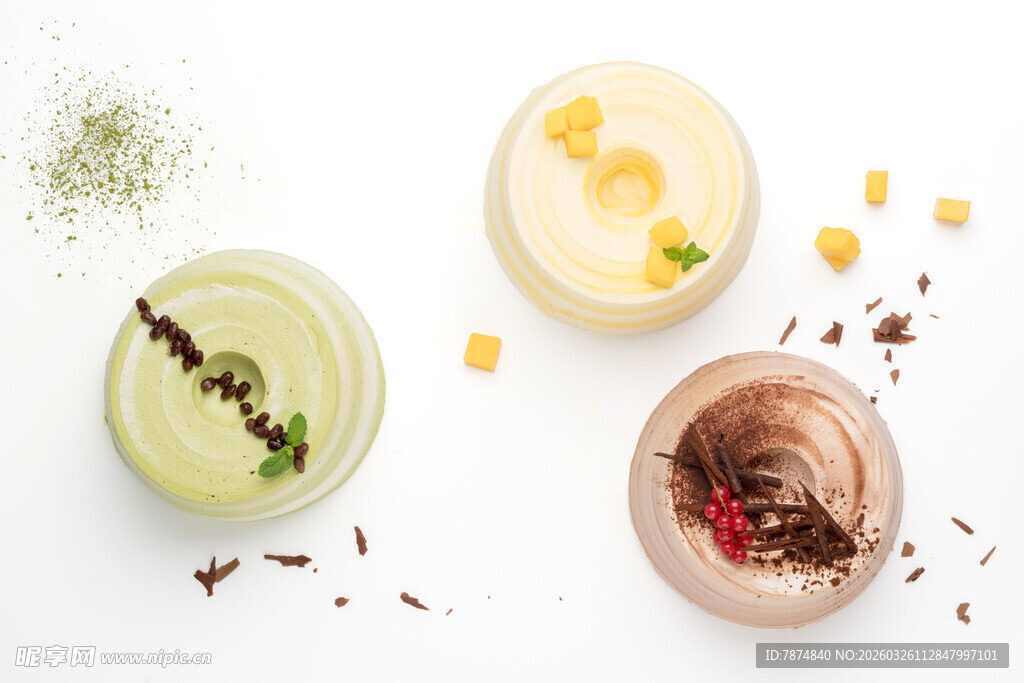 三色美味饮品 视觉味觉盛宴