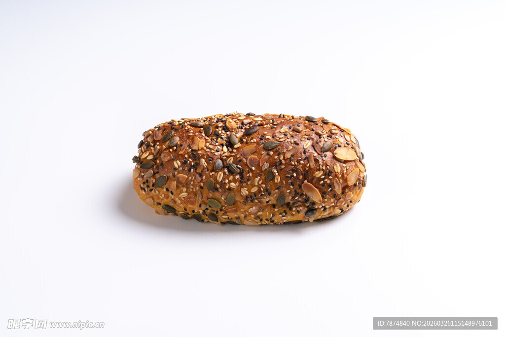 全麦杂粮面包特写