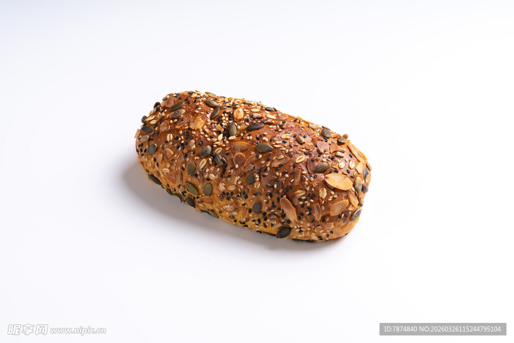 全麦杂粮面包特写