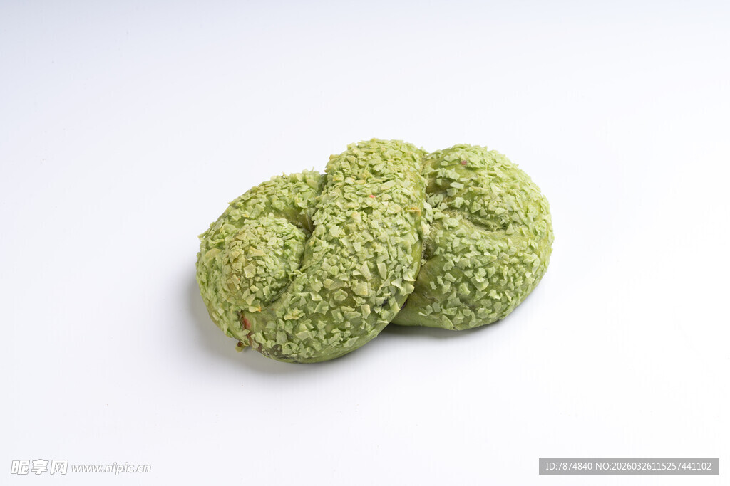 抹茶味环形糕点