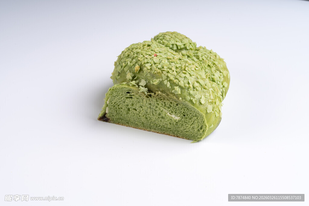 绿色抹茶面包