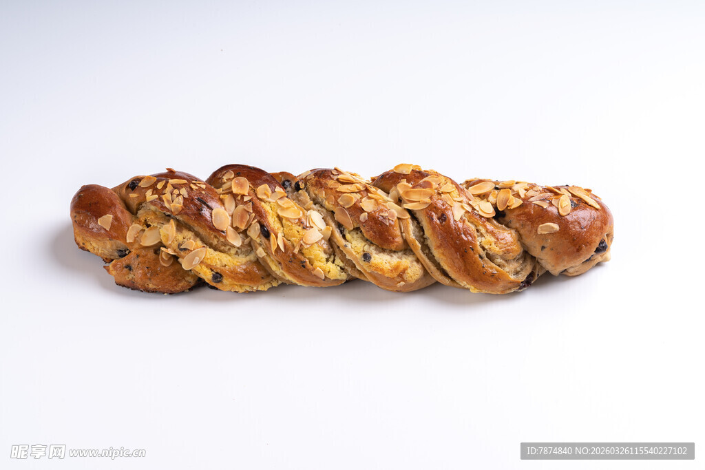 美味麻花面包特写