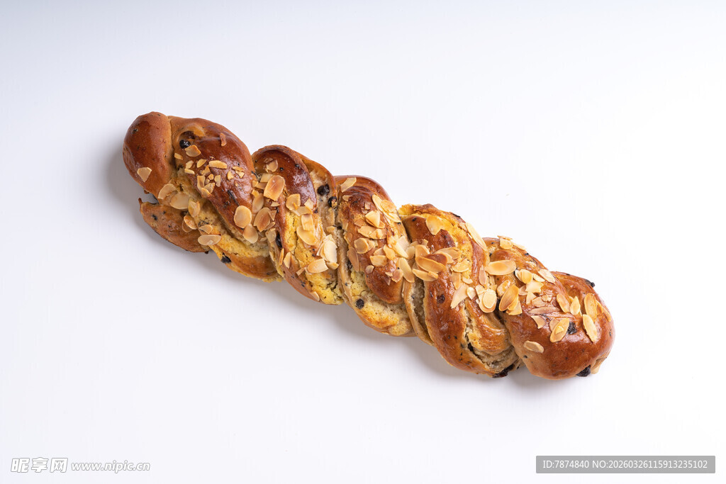 美味麻花面包特写