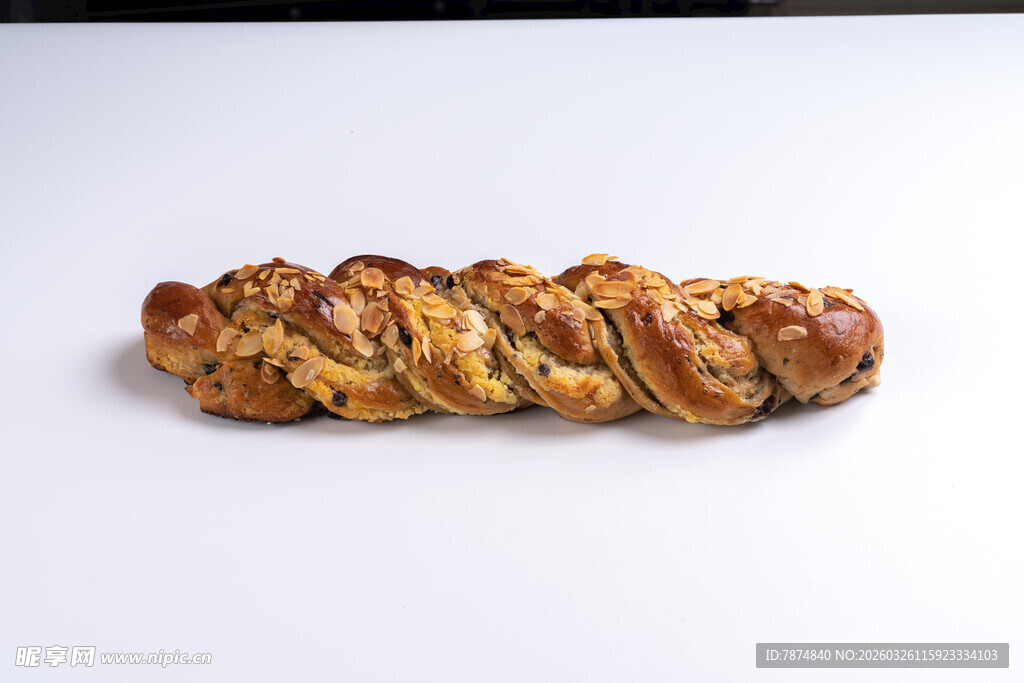 美味麻花面包特写