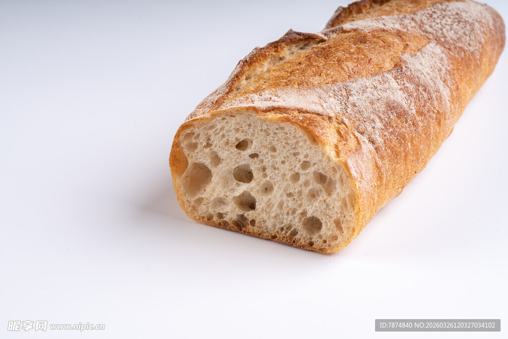 法式长棍面包特写