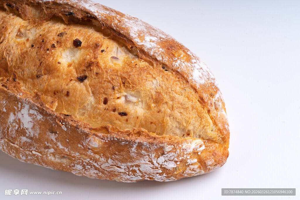 美味全麦面包特写