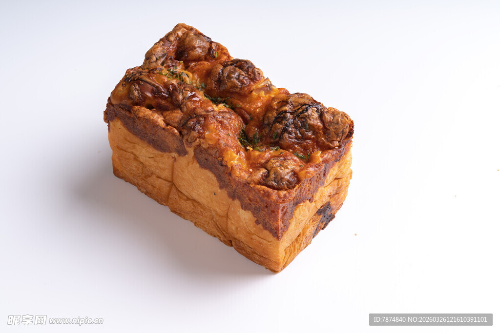 美味核桃面包特写