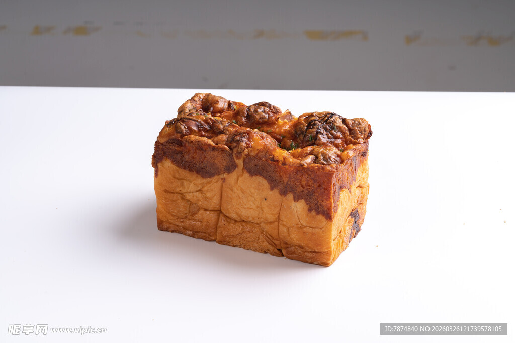 美味核桃蛋糕特写