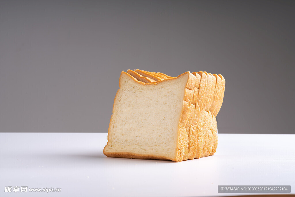 一片切片面包特写