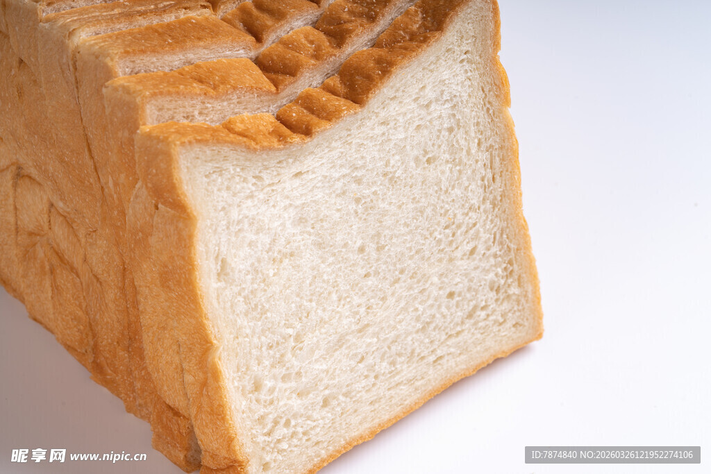 切片白面包特写