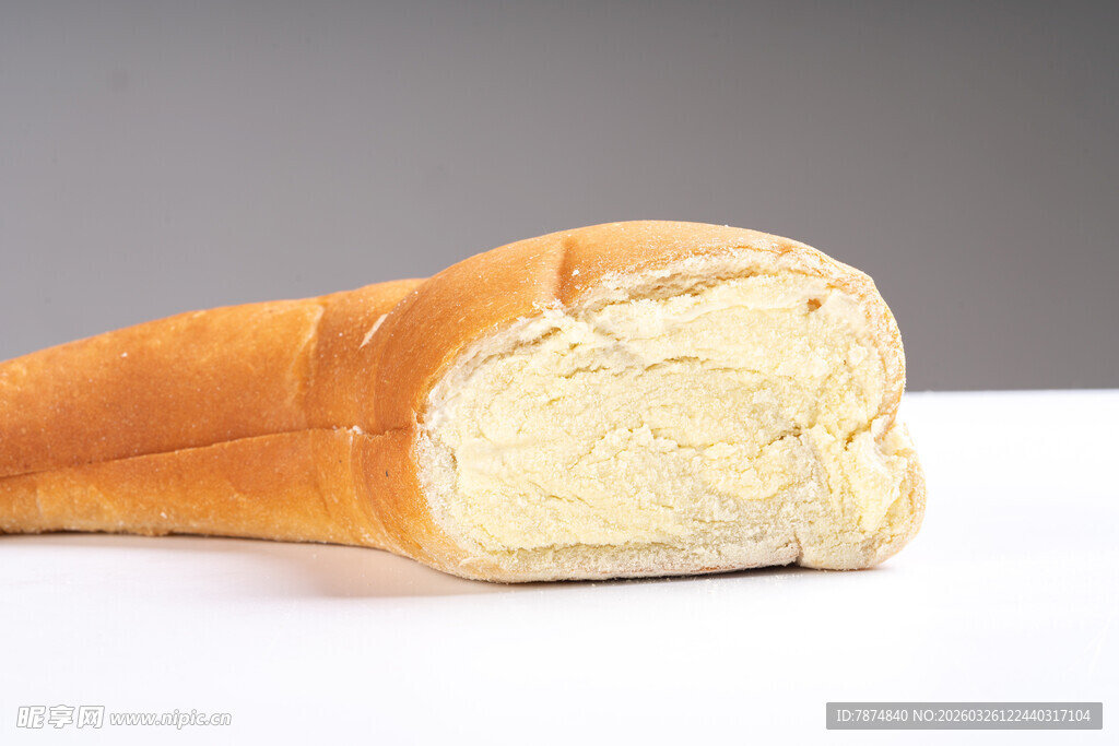 长条形面包特写