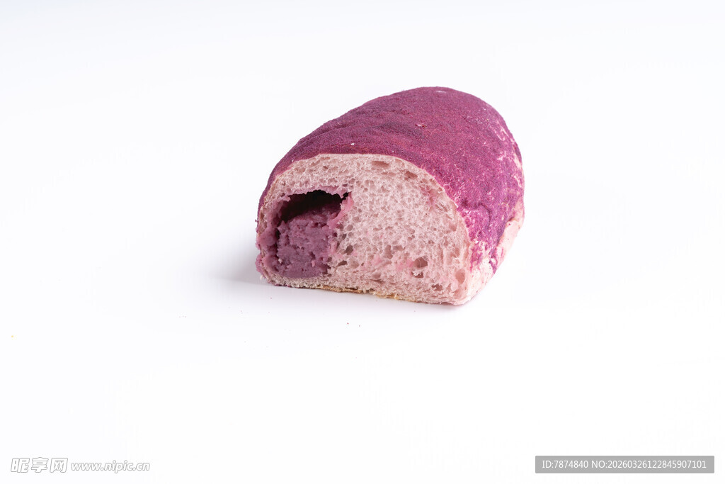 紫薯夹心面包卷