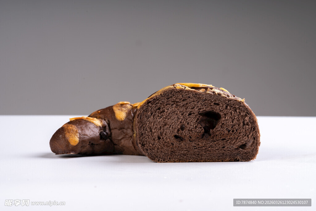 巧克力面包特写