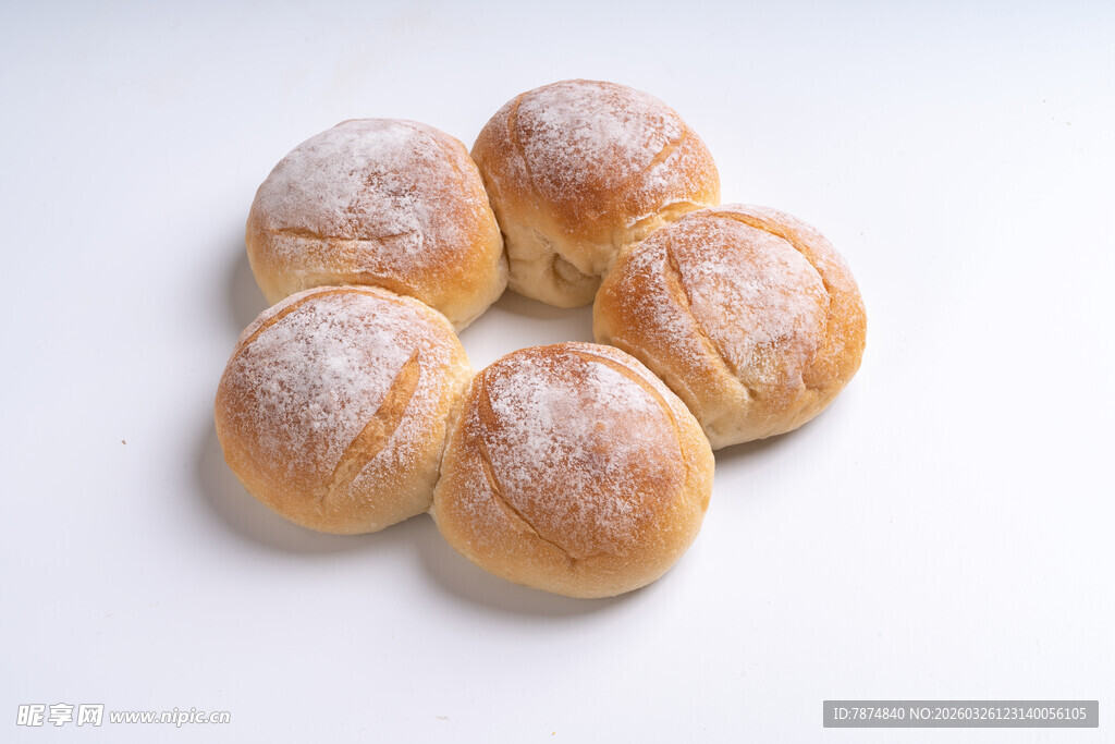 糖粉面包球 美味视觉盛宴