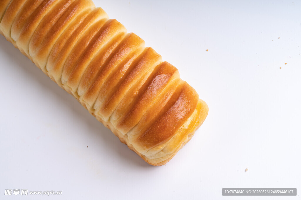 美味条纹面包特写