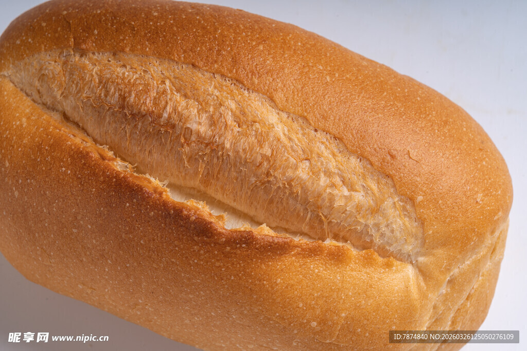 美味长条面包特写