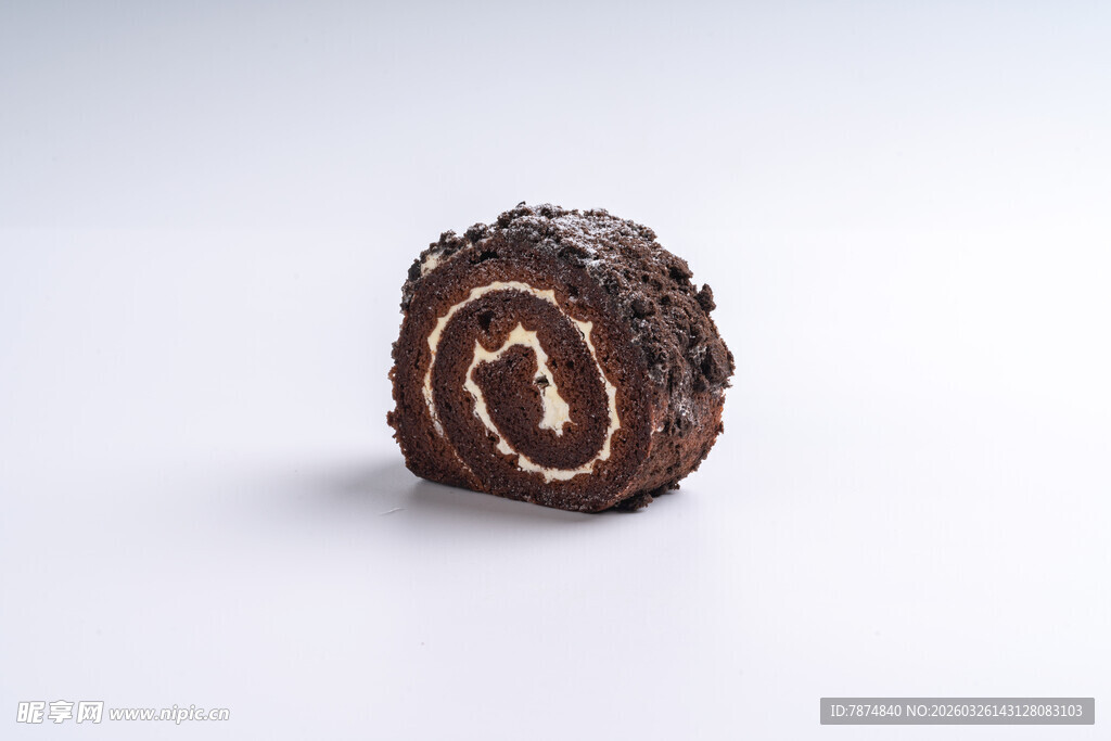 巧克力卷蛋糕特写