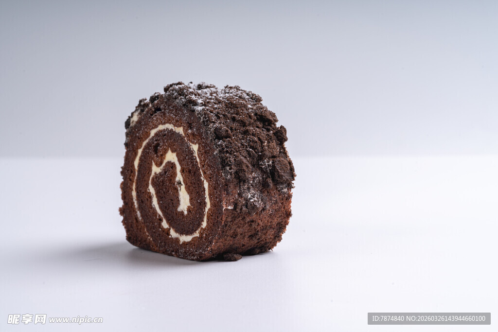 巧克力蛋糕卷特写