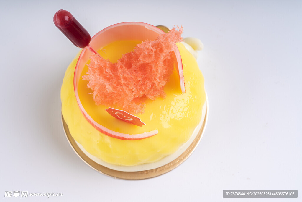 美味芒果蛋糕 视觉盛宴