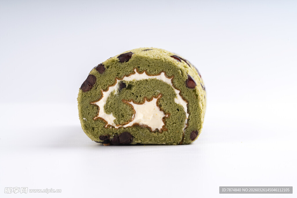 抹茶红豆瑞士卷